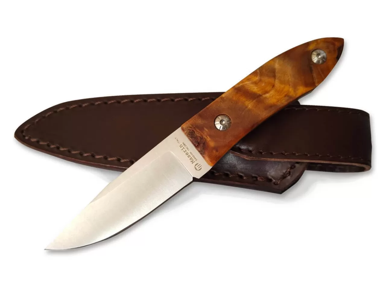 Maserin Edc-Messer<Am-22 Poplar Wood Brown