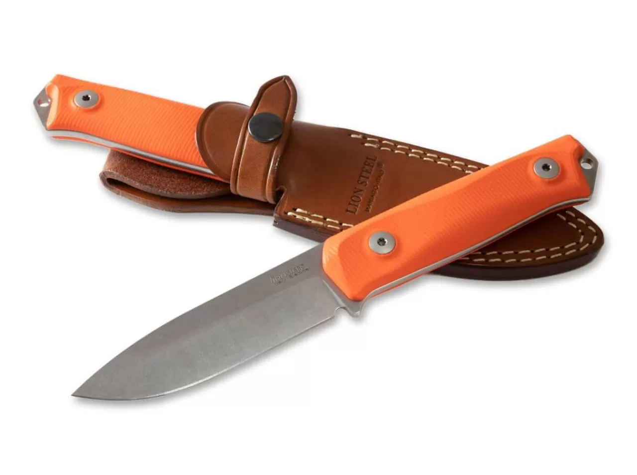 LionSteel Outdoormesser<B41 Bushcraft G10 Orange