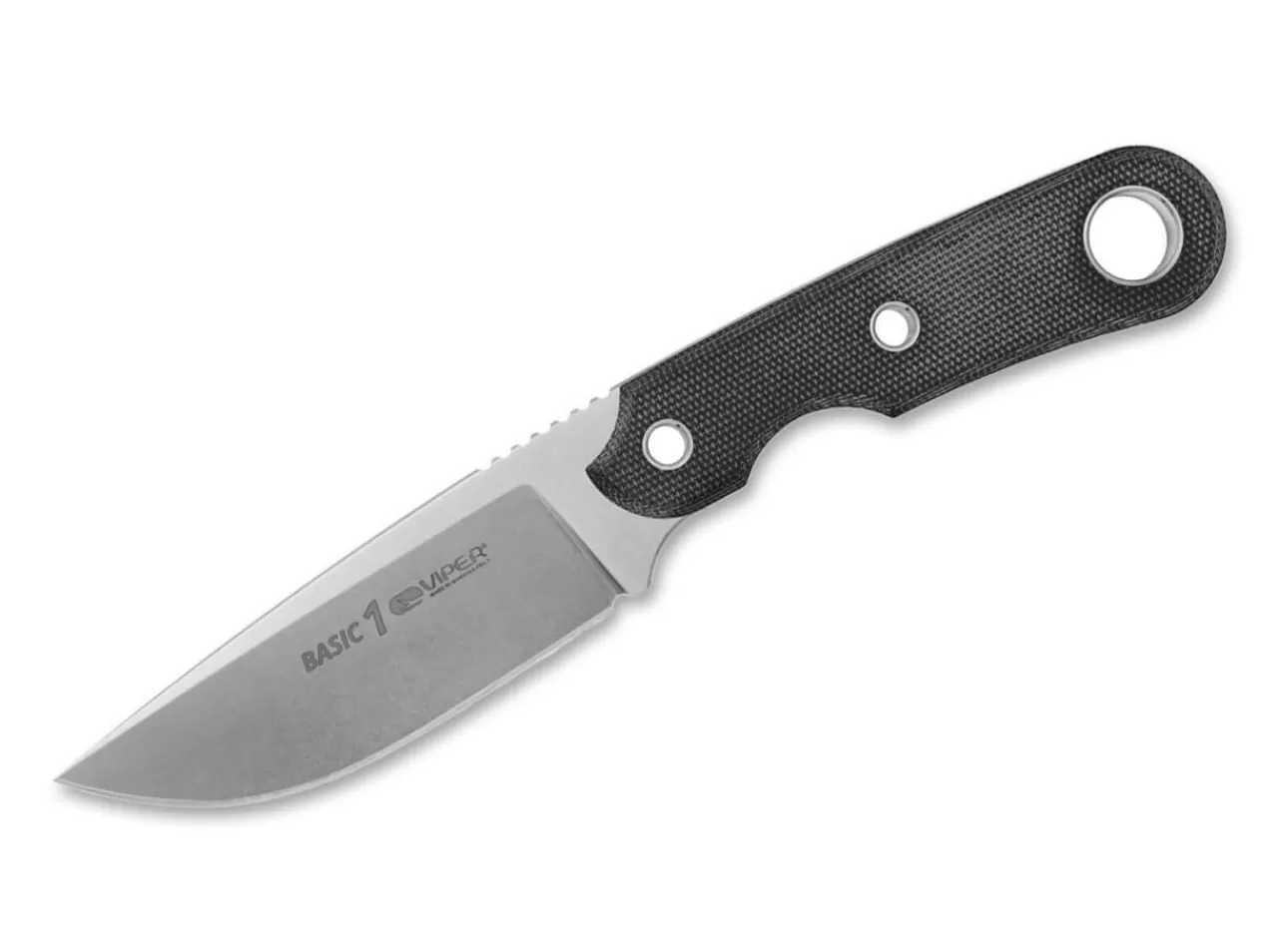 Viper Edc-Messer<Basic 1 D2 Micarta Black