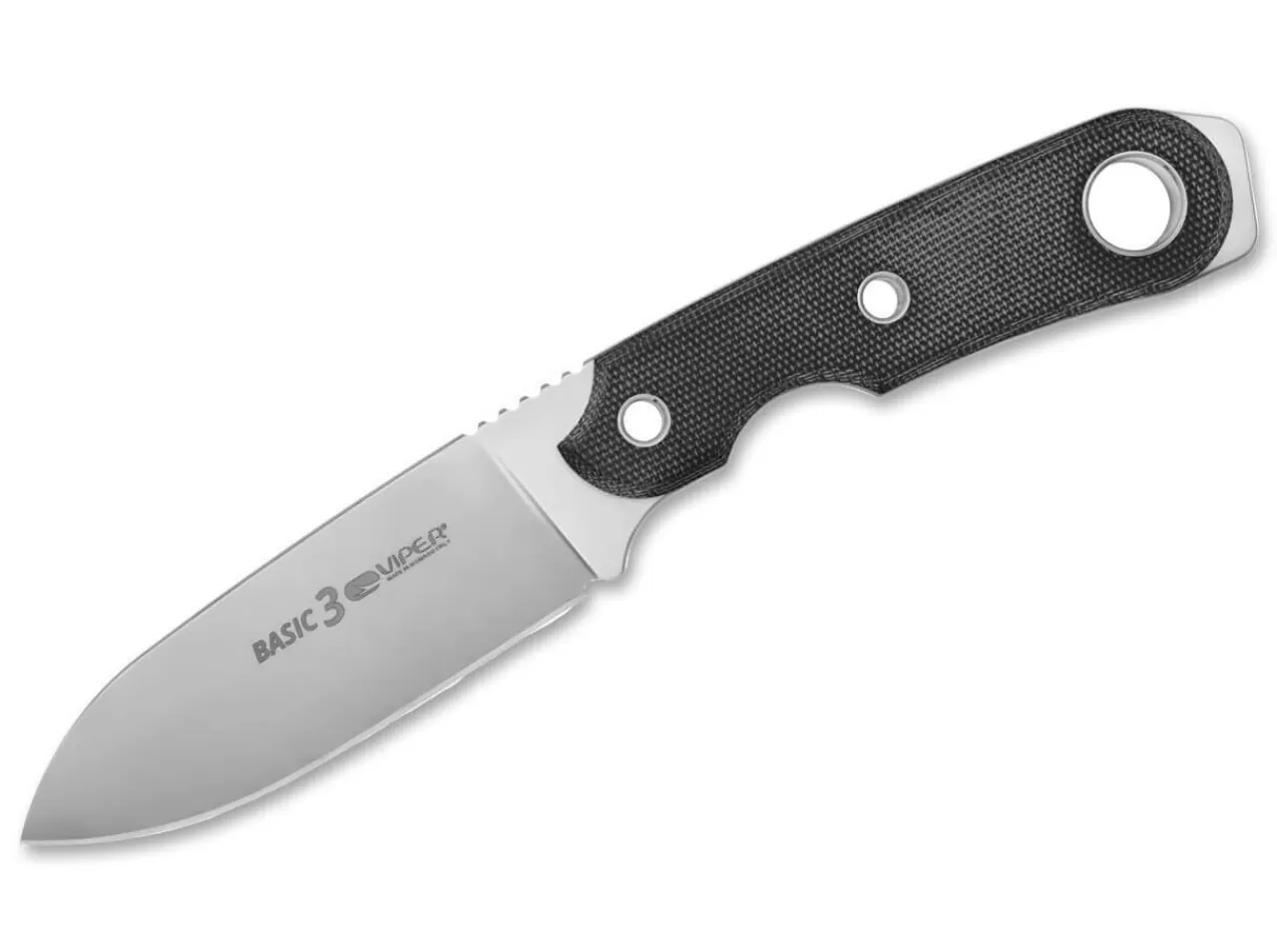 Viper Edc-Messer<Basic 3 Magnacut Micarta Black