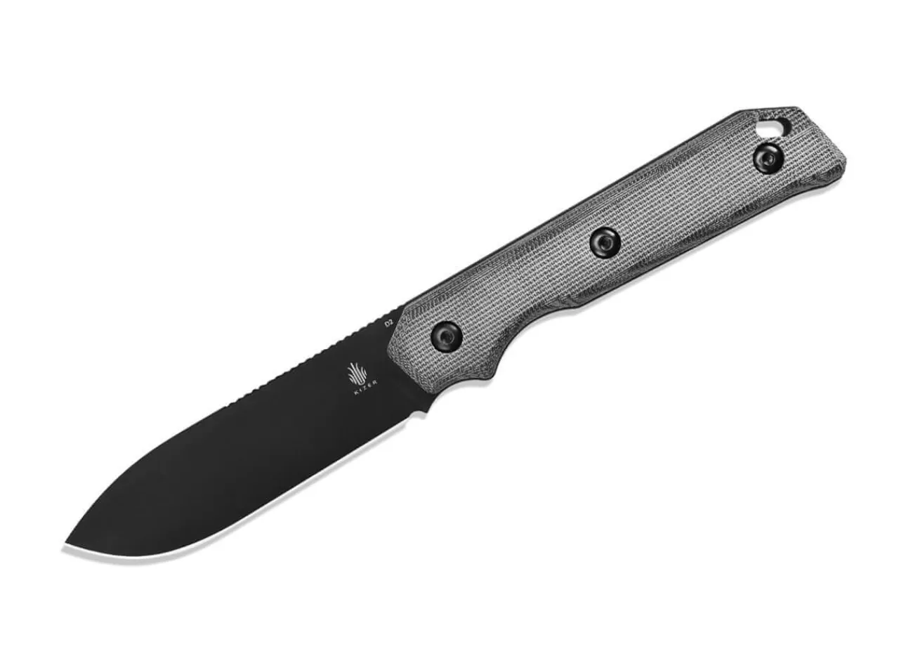 Kizer Outdoormesser<Begleiter D2 Fixed Micarta Black