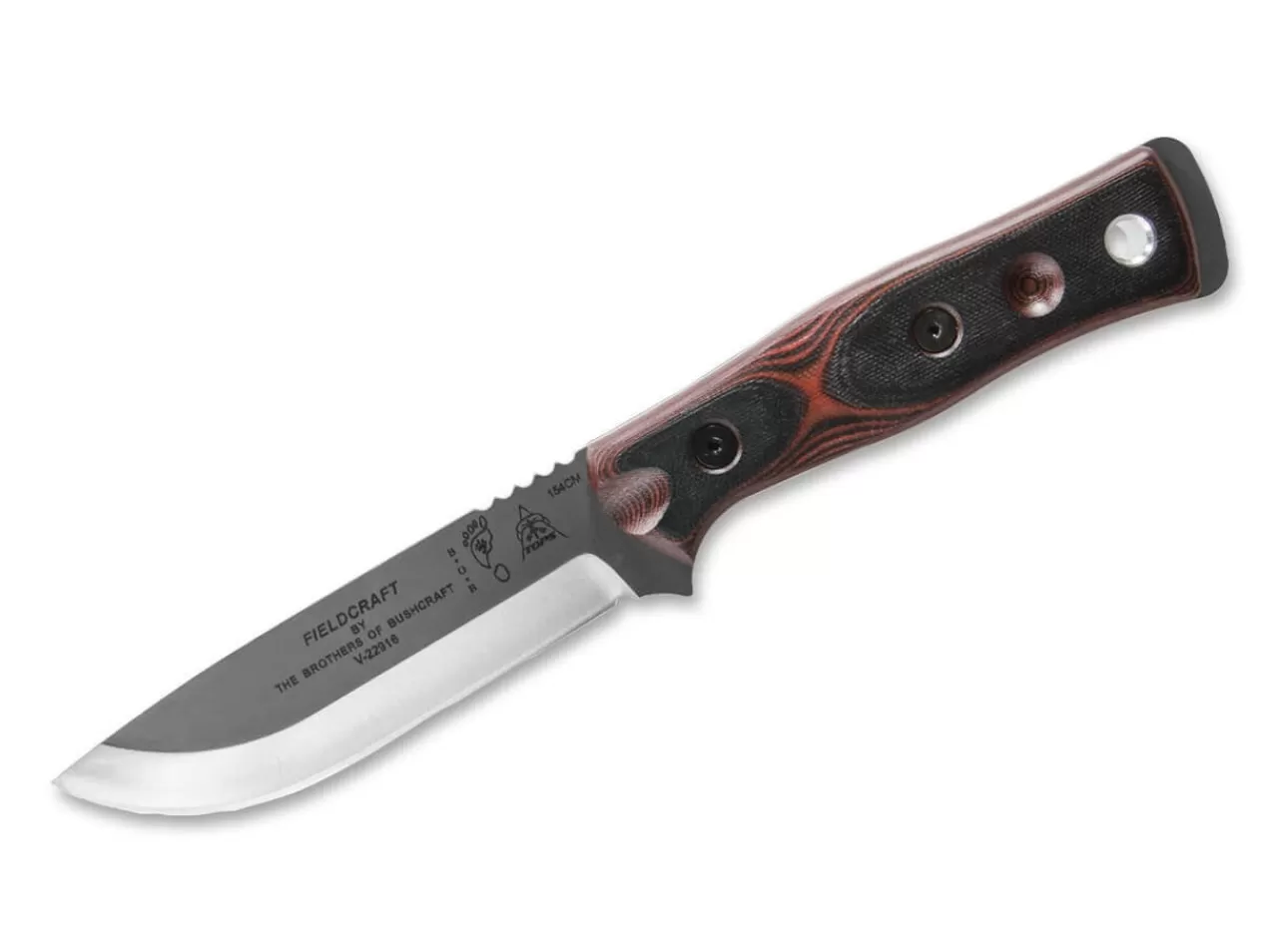 TOPS Knives Bushcraftmesser<B.O.B. Fieldcraft Red G10