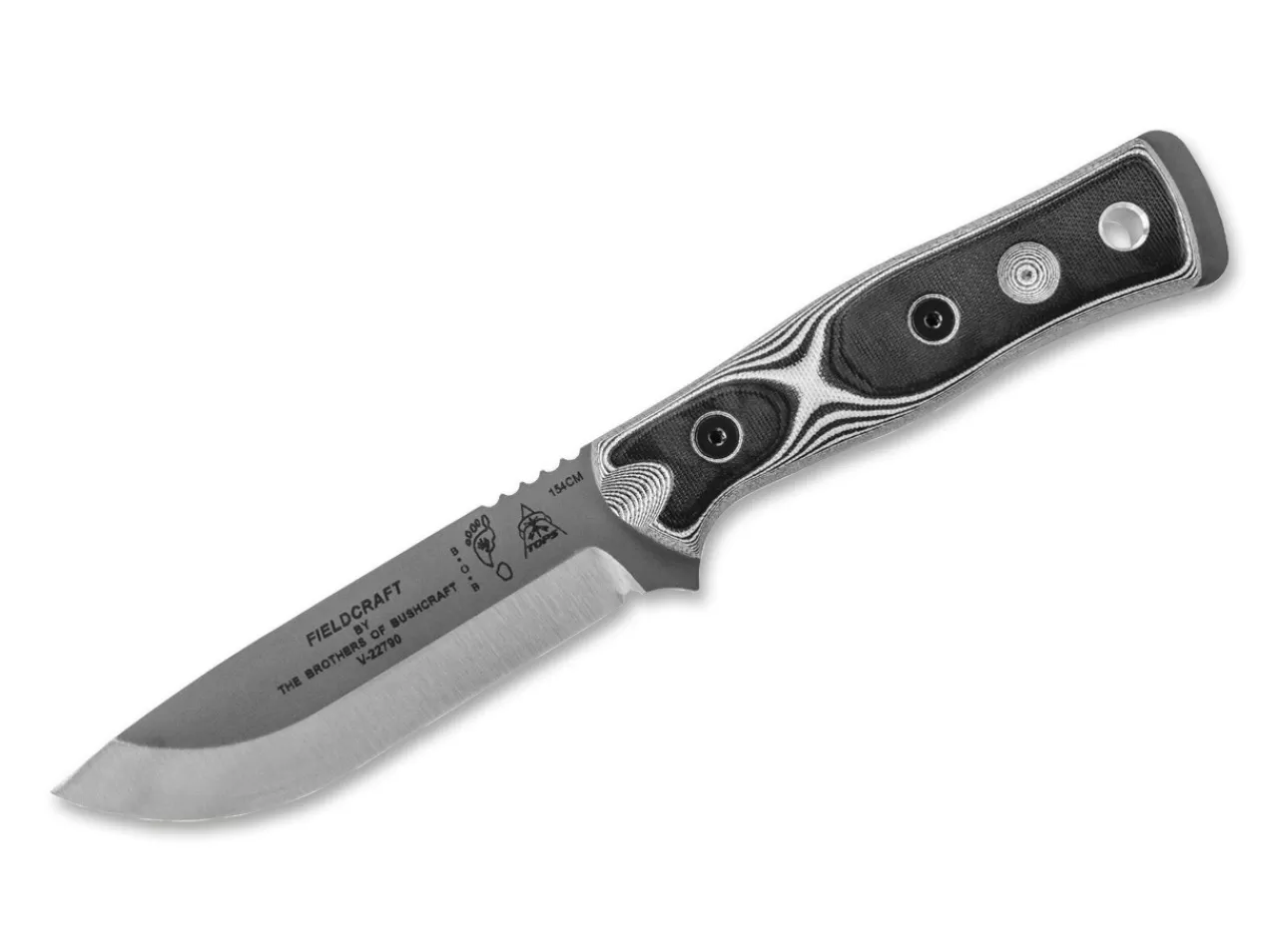 TOPS Knives Bushcraftmesser<B.O.B. Fieldcraft White G10