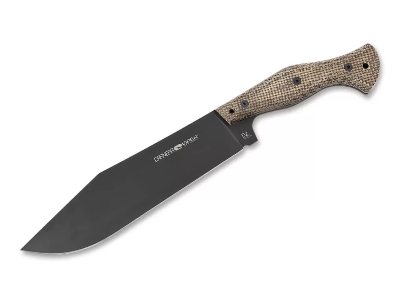 Viper Bushcraftmesser<Carnera Black Blade Brown Canvas