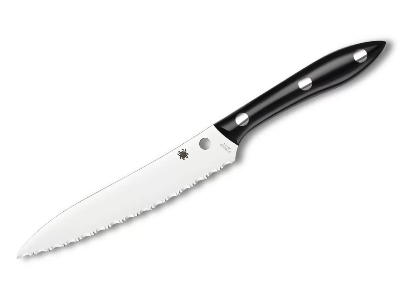 Spyderco Chefmesser<Chefmesser Black Corian Serrated