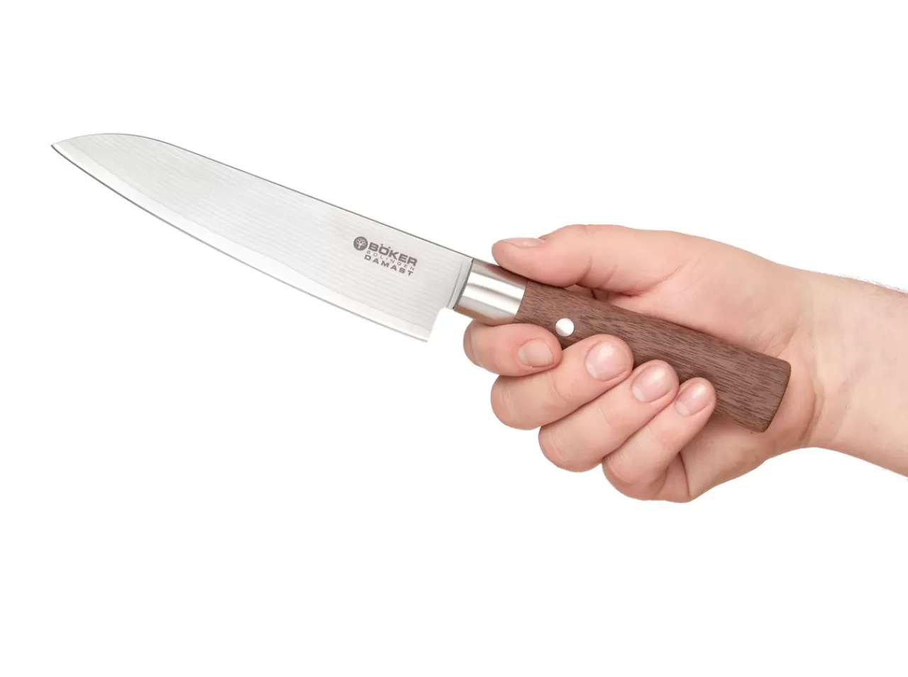 Böker Manufaktur Solingen Damastmesser<Damast Walnuss Santoku