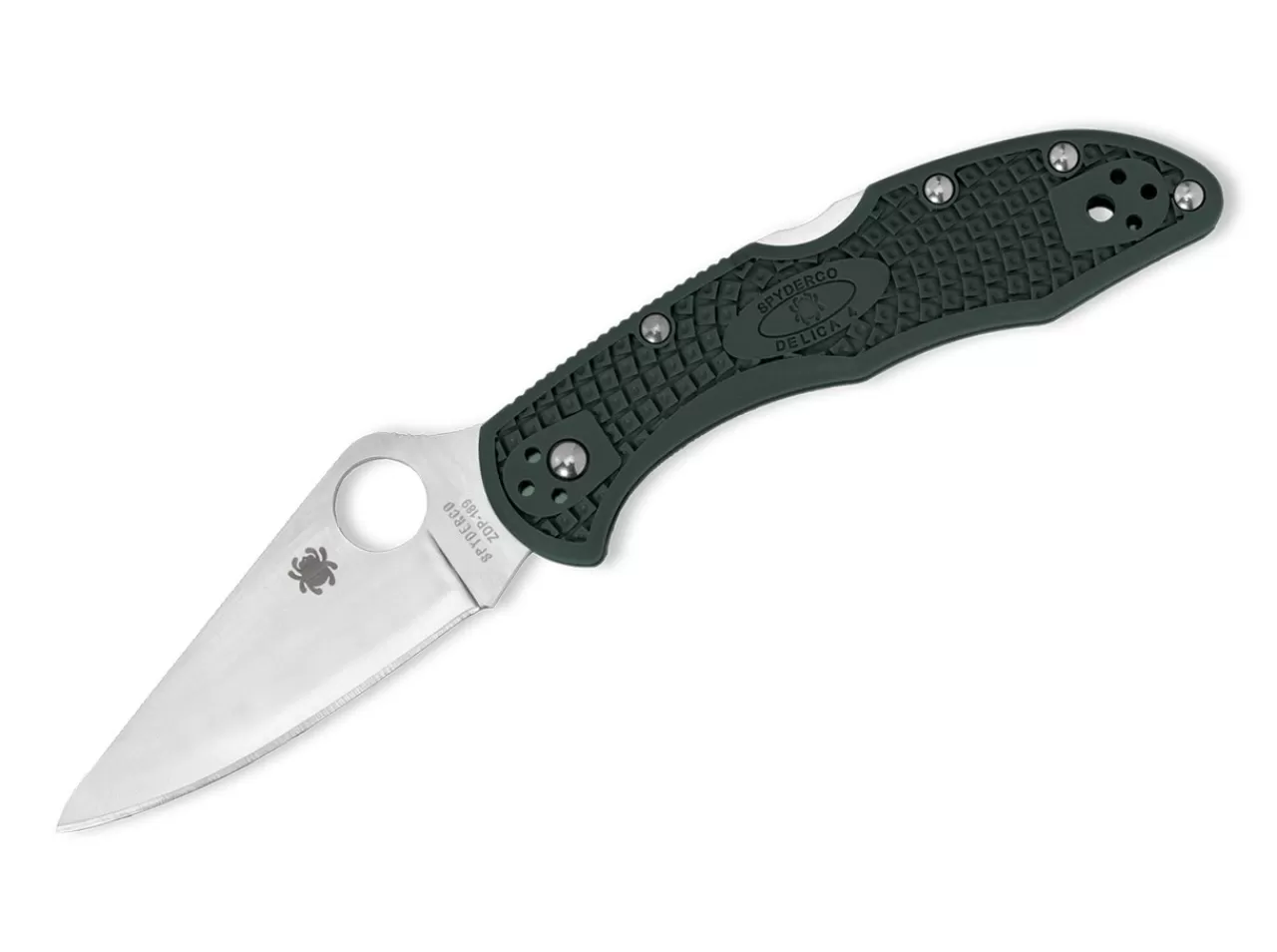 Spyderco Delica 4 Lightweight Flat Ground Racing Green Outlet