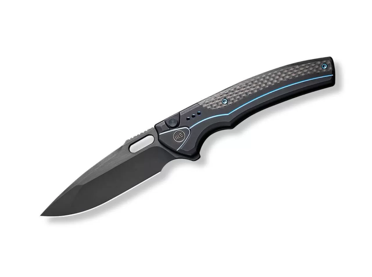 WE Knife Exciton Titanium Cf Black & Blue Ltd Discount