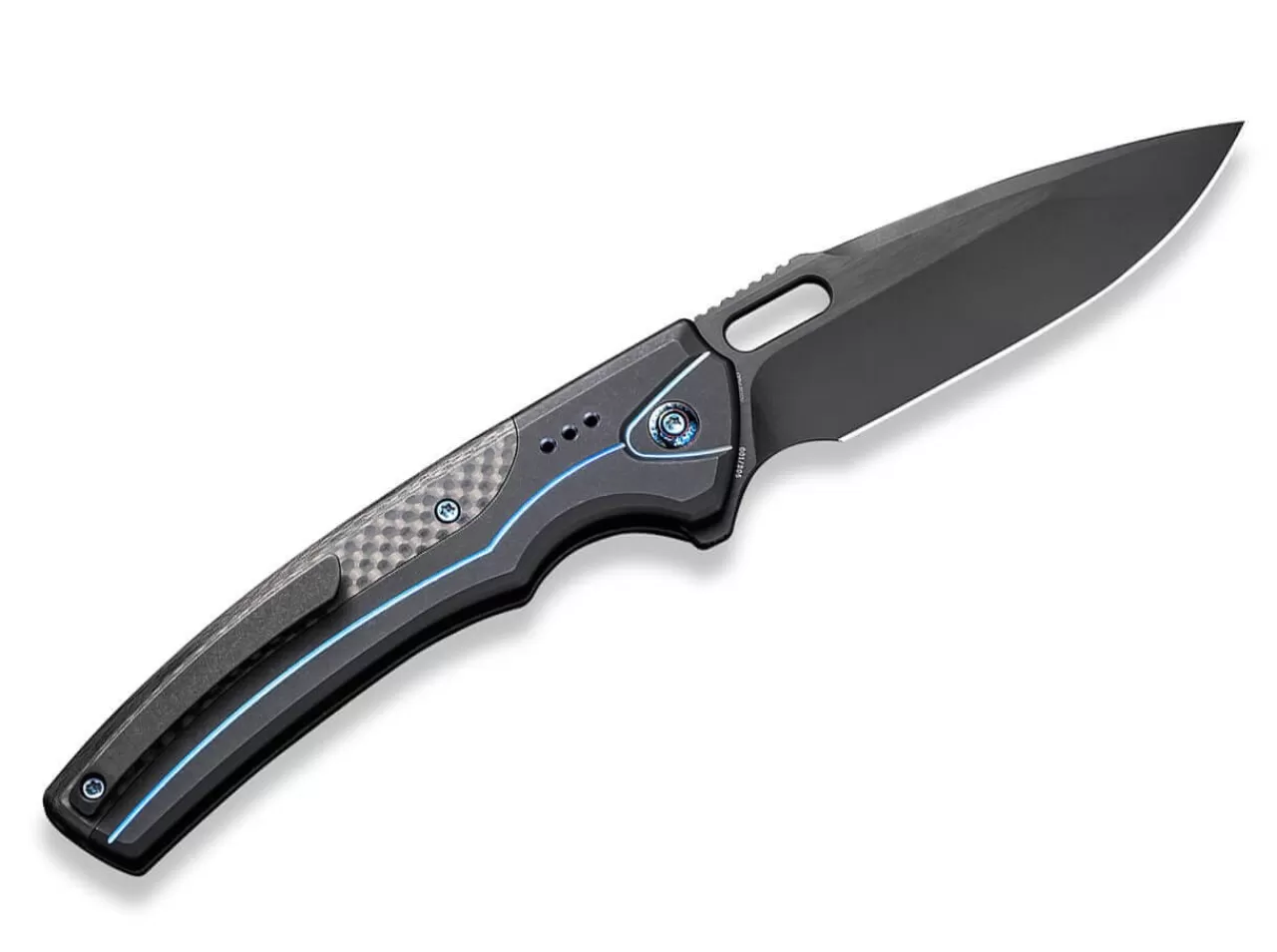 WE Knife Exciton Titanium Cf Black & Blue Ltd Discount