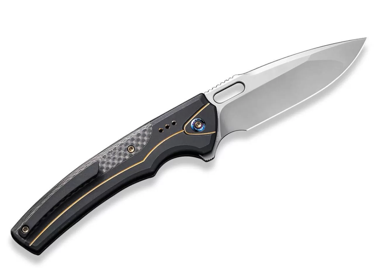 WE Knife Exciton Titanium Cf Black & Gold Ltd Best