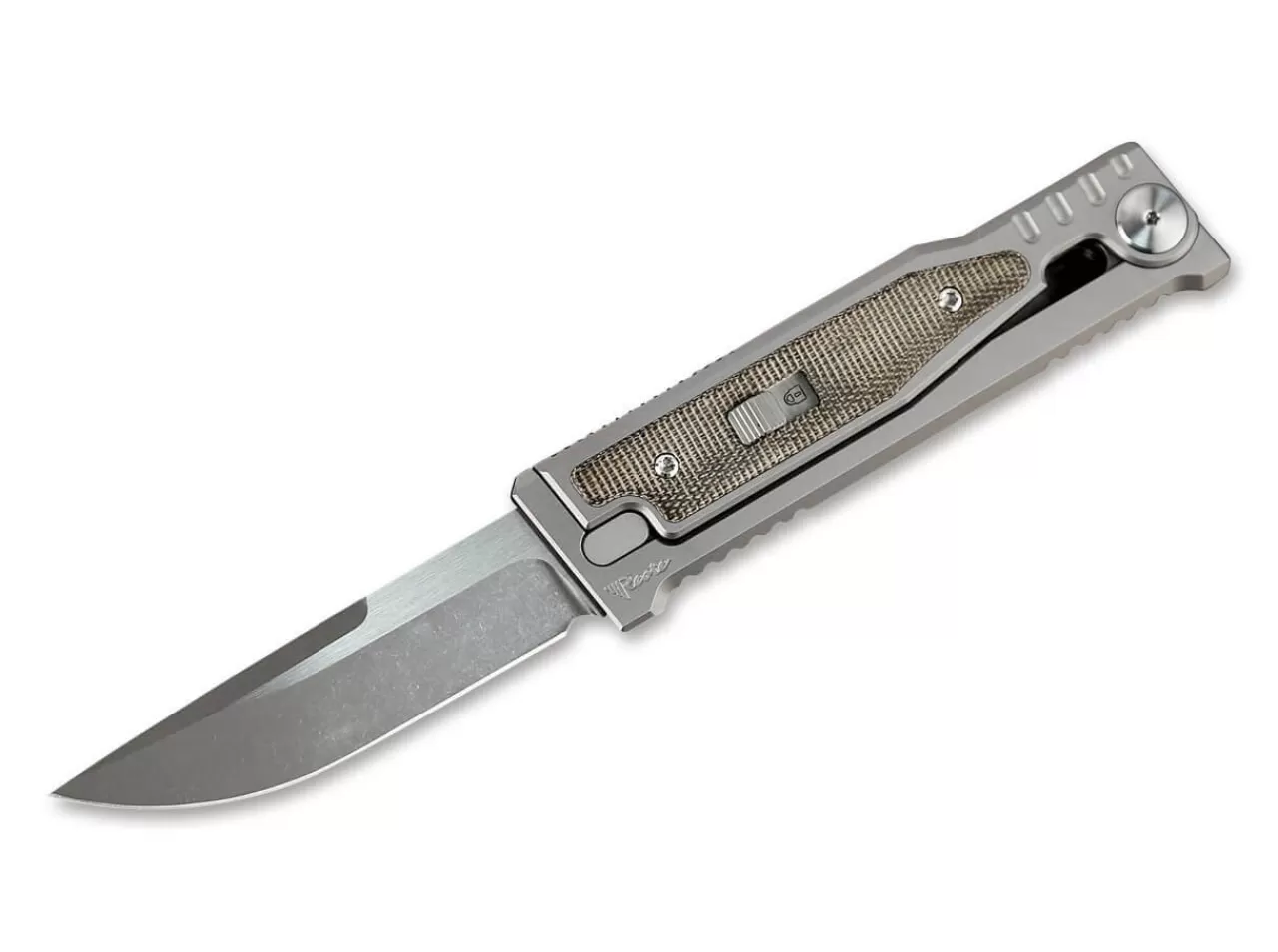 Reate Exo-M Green Micarta Drop Point Cheap