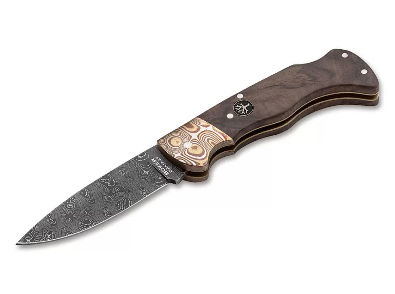 Böker Manufaktur Solingen Folding Hunter Mokume Damast Online