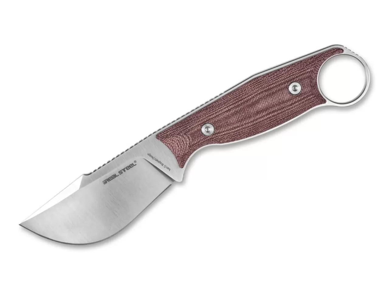 Real Steel Bushcraftmesser<Furrier Skinner Micarta Red