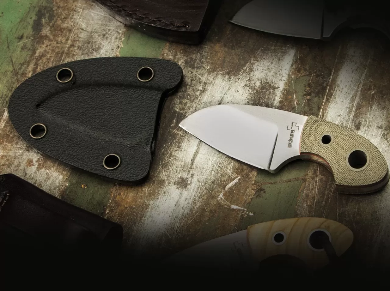 Böker Plus Neck Knives<Gnome Micarta