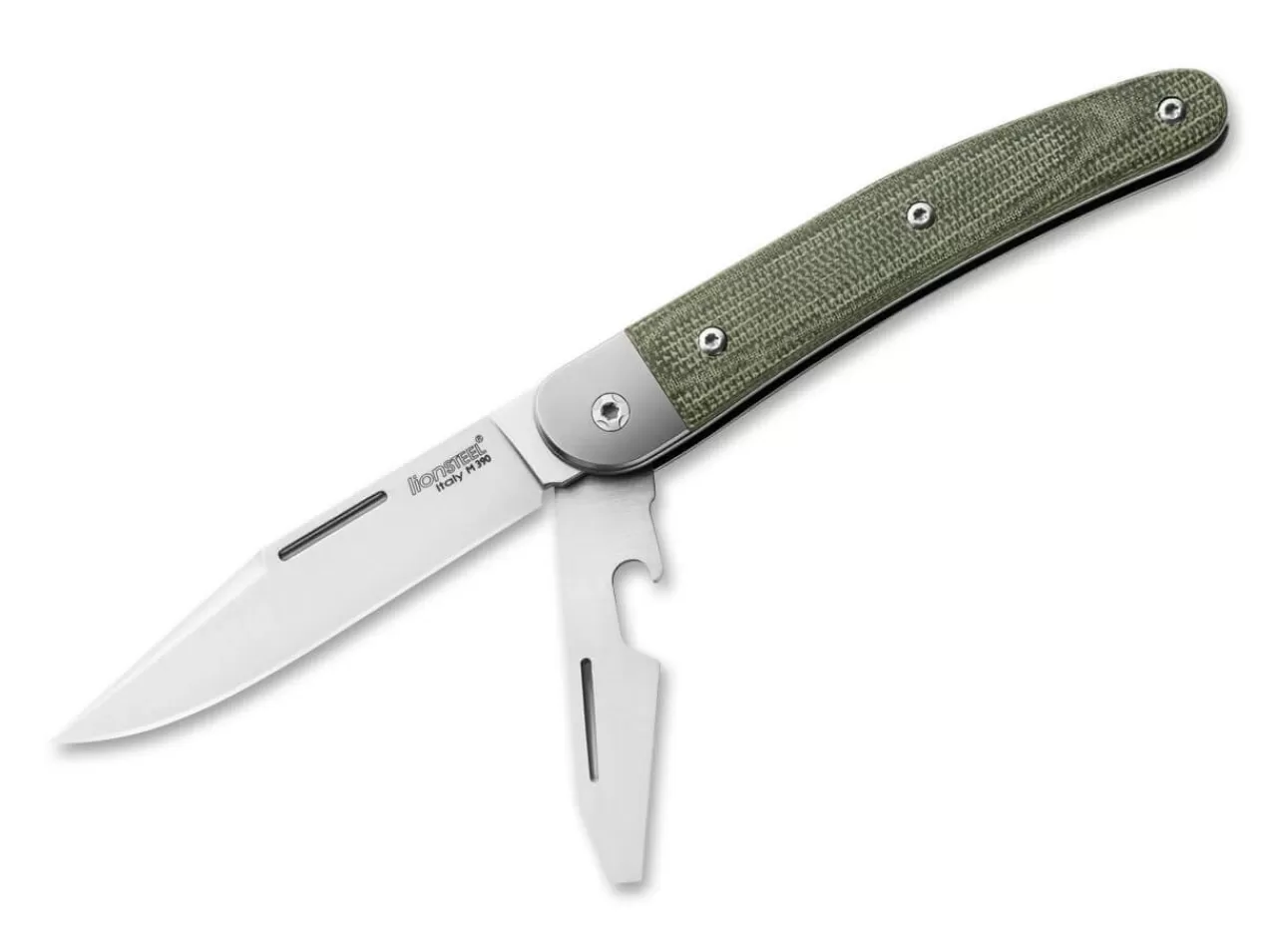 LionSteel Jack Two Micarta Green Hot