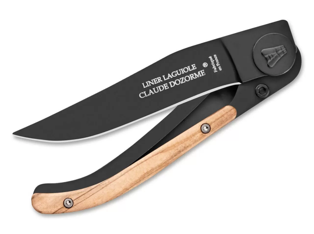 Claude Dozorme Laguiole Liner Olive Wood Black Outlet