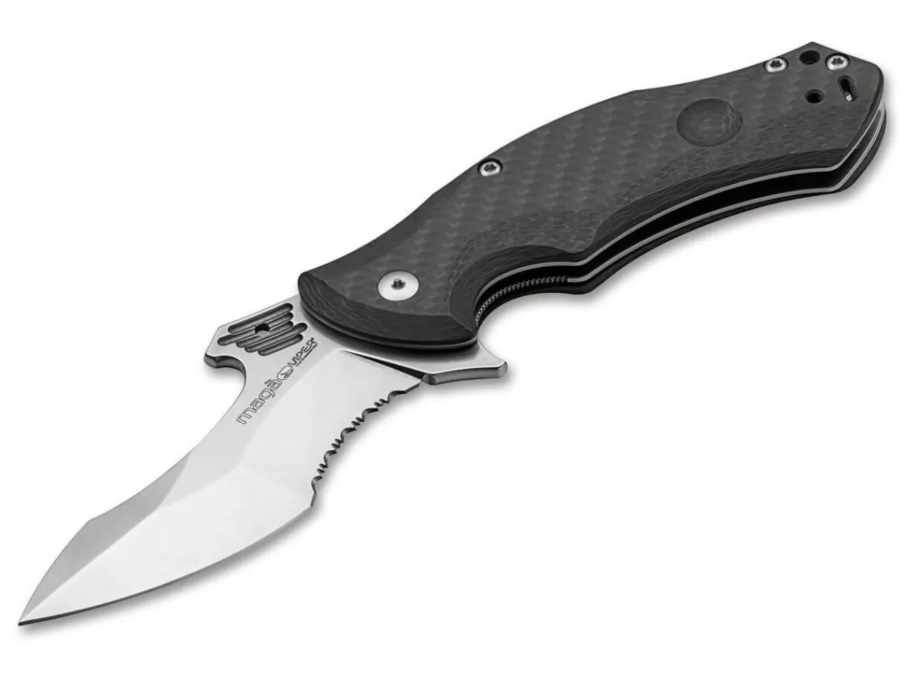 Viper Maga Stone Washed Carbon Serrated Online