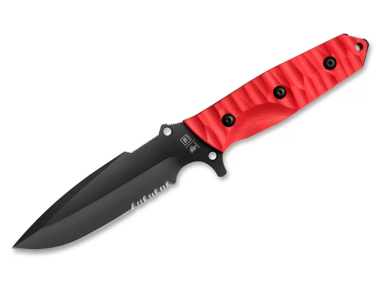 TB Outdoor Einsatzmesser<Maraudeur G10 Textured Red Serrated