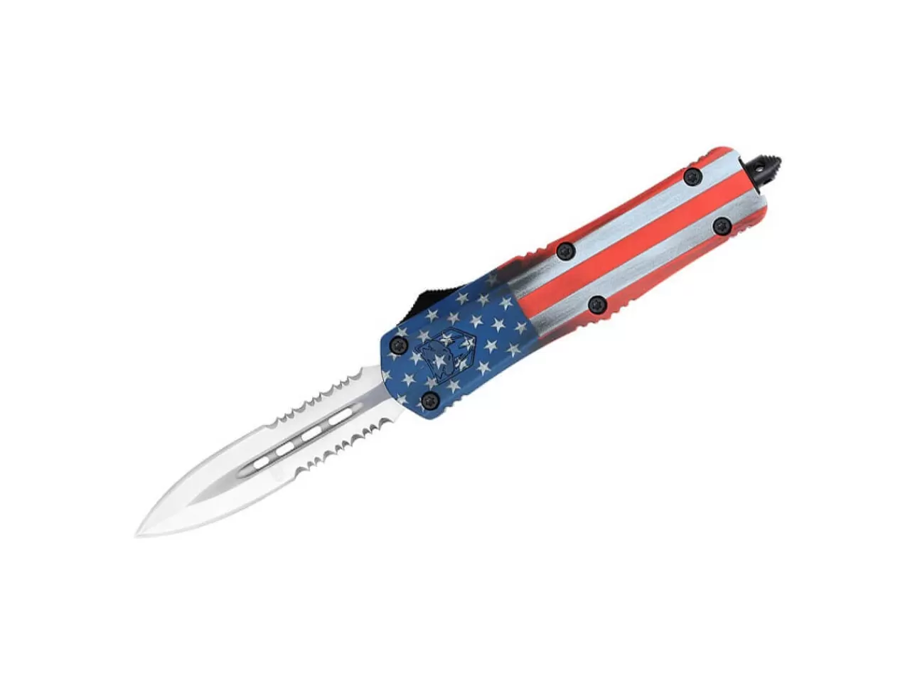 CobraTec Medium Fs-3 Cerakote American Flag Dagger 2-Sided Serrated Clearance