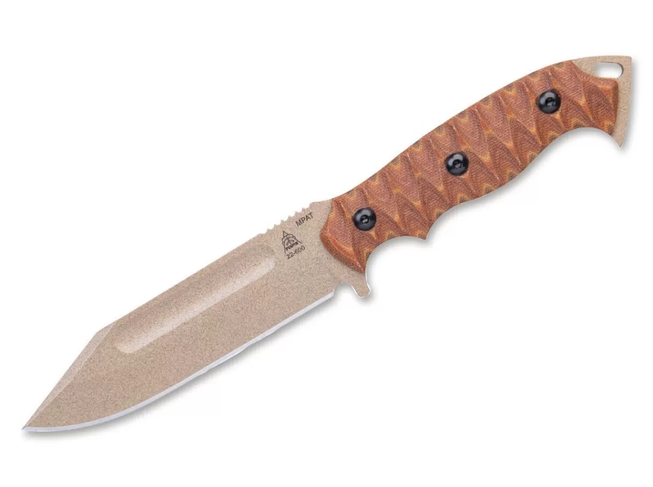 TOPS Knives Outdoormesser<M-Pat Tan Canvas Micarta