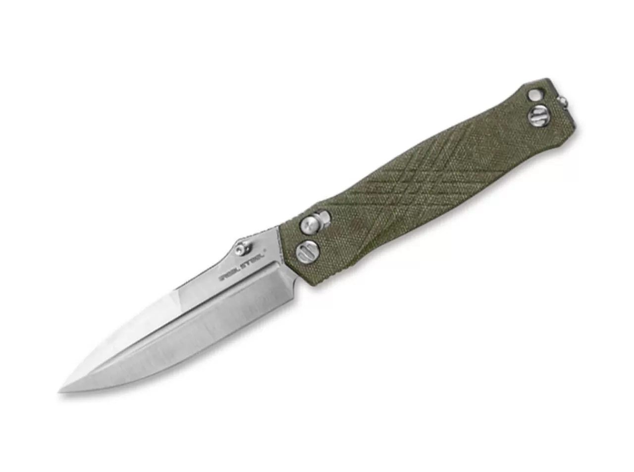 Real Steel Muninn Micarta Green Fashion