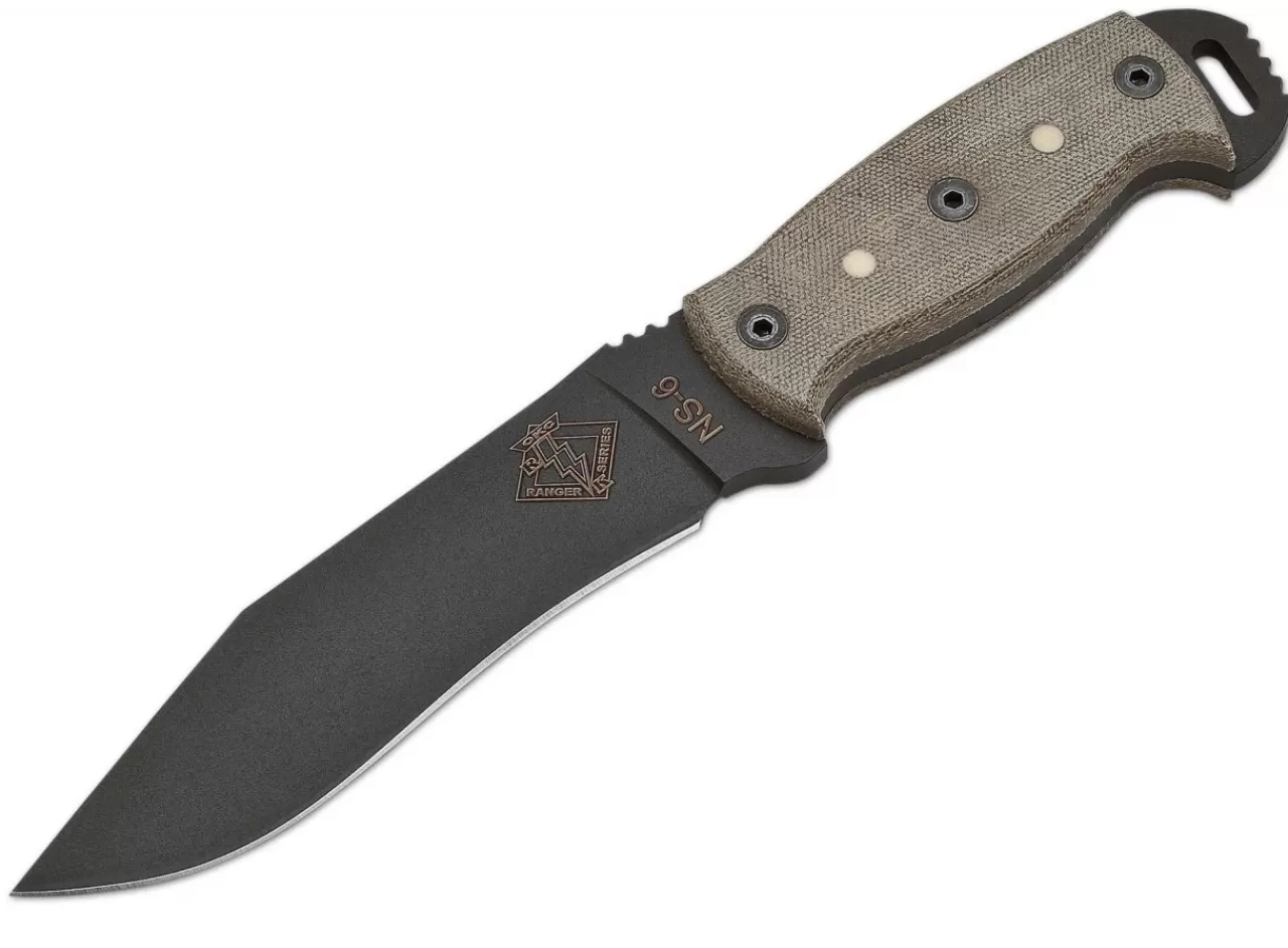 Ontario Einsatzmesser<Ns6 Black Micarta Flor Drops