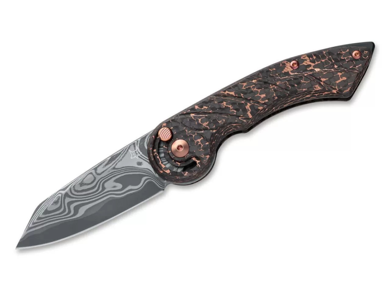 Fox Knives Radius Damascus Space Coral Cf Ltd Online