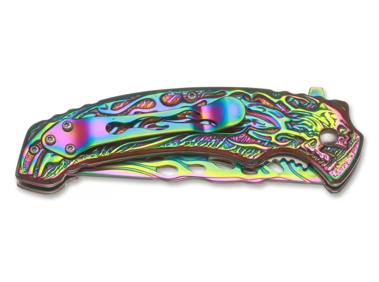 Magnum Rainbow Flaming Skull New