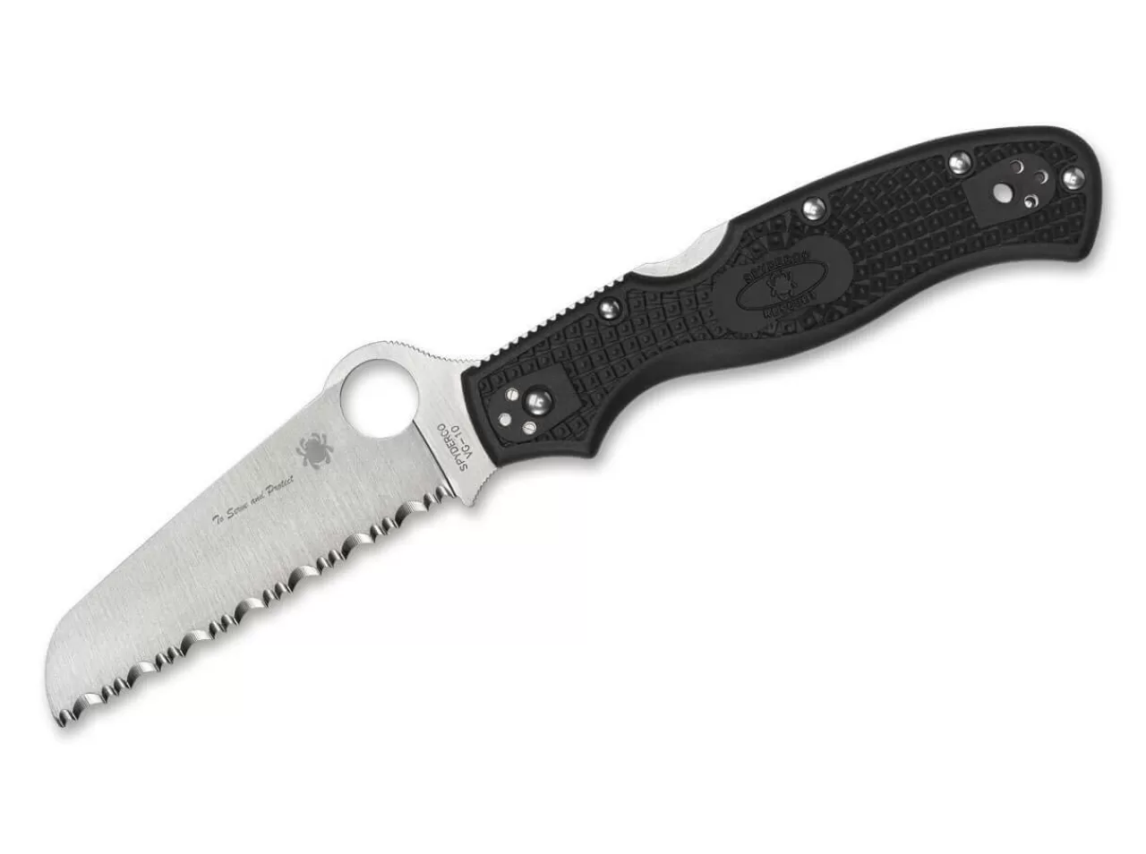 Spyderco Rescue 3 Lightweight Thin Blue Line Spyderedge Online