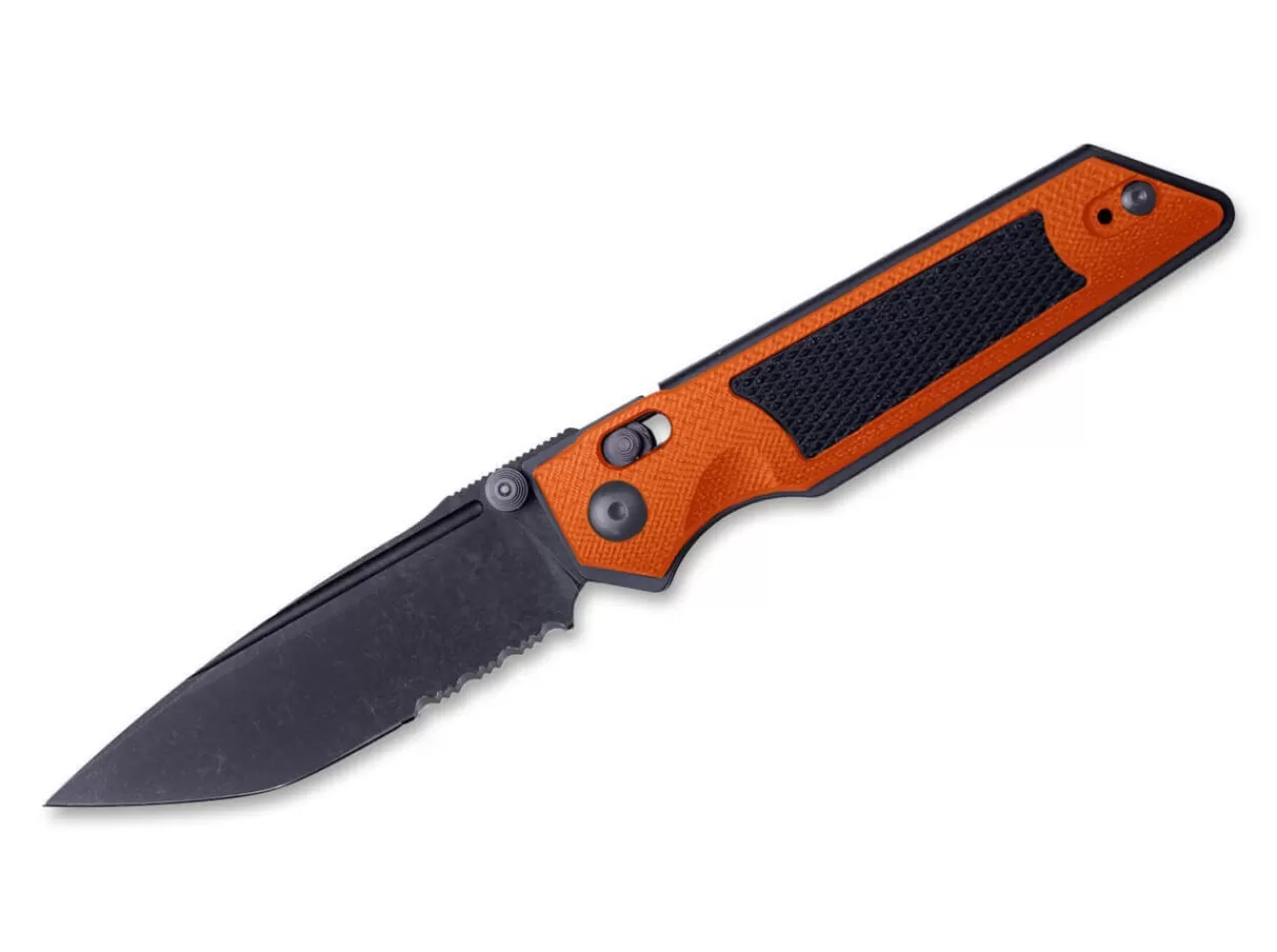 Real Steel Sacra Tac Serrated G10 Orange & Black New