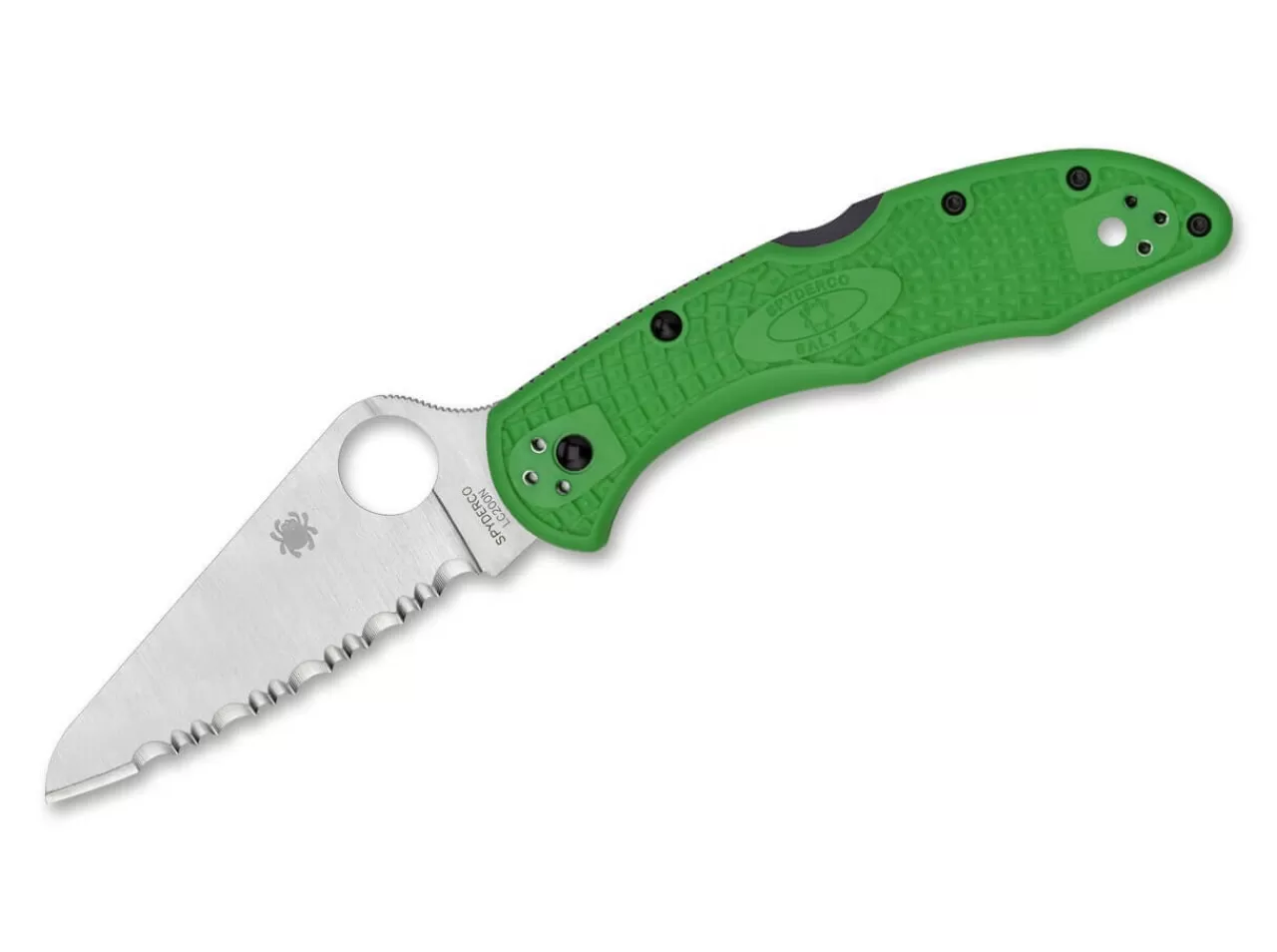 Spyderco Salt 2 Serrated Lc200N Green Clearance