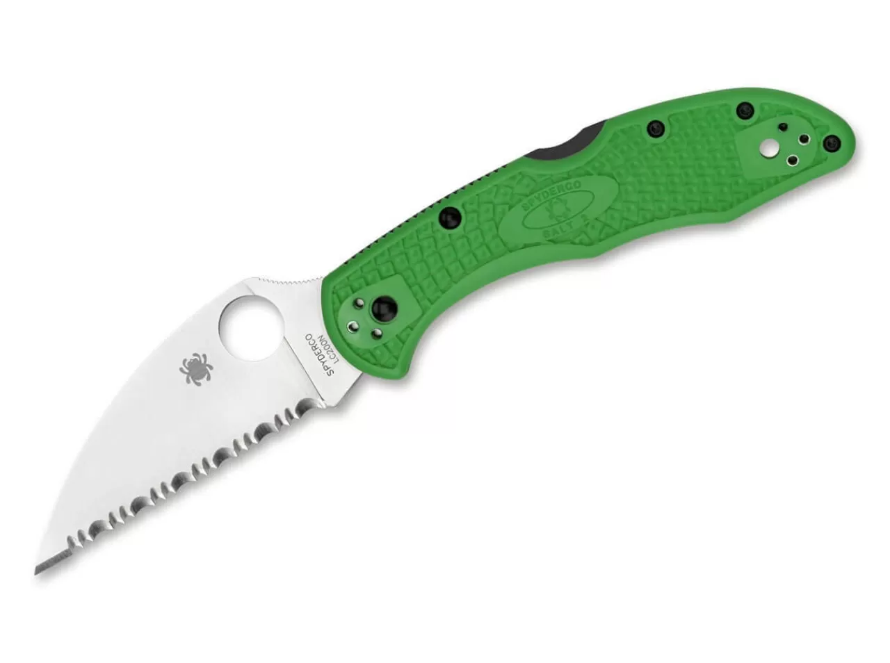 Spyderco Salt 2 Wharncliffe Serrated Lc200N Green New