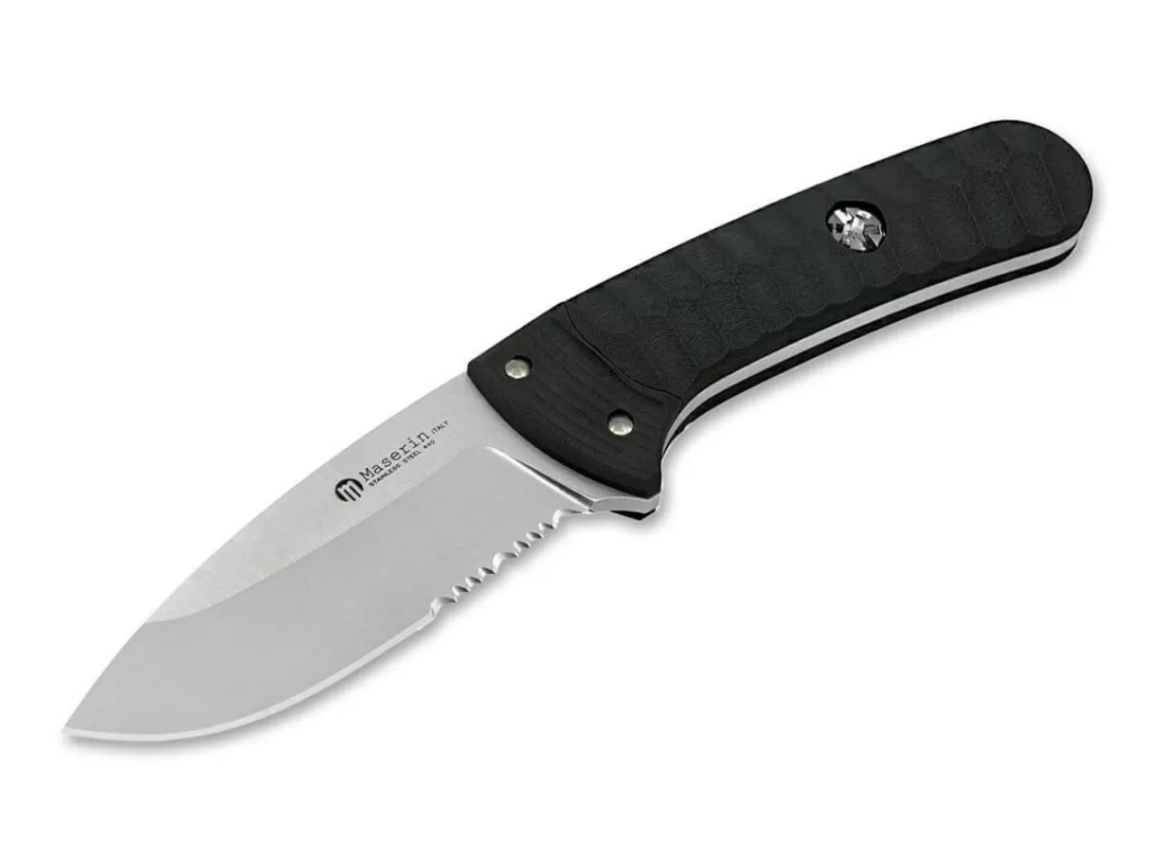 Maserin Edc-Messer<Sax Knife G10 Black Saw Blade