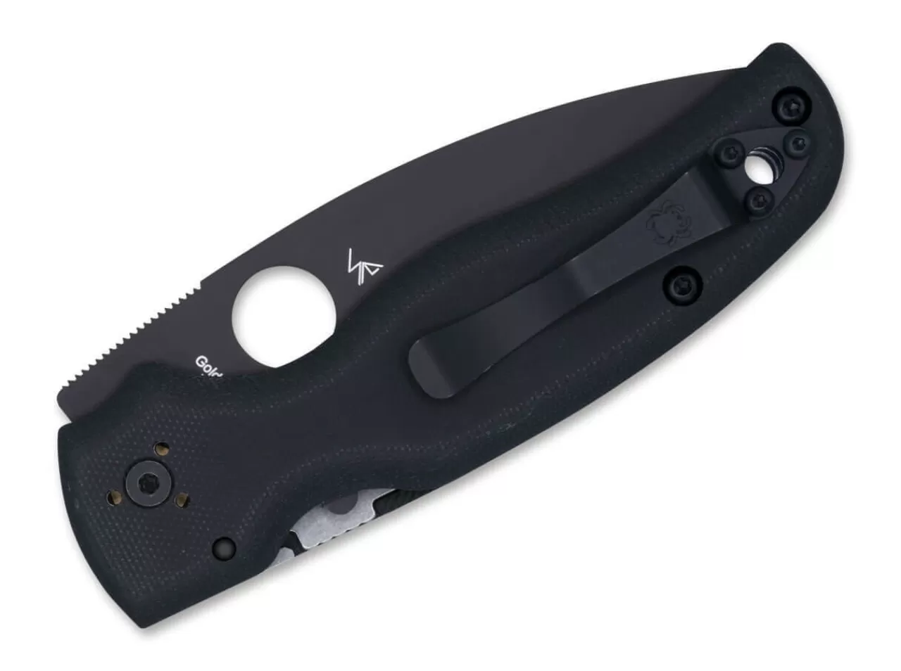 Spyderco Shaman All Black Serrated Outlet