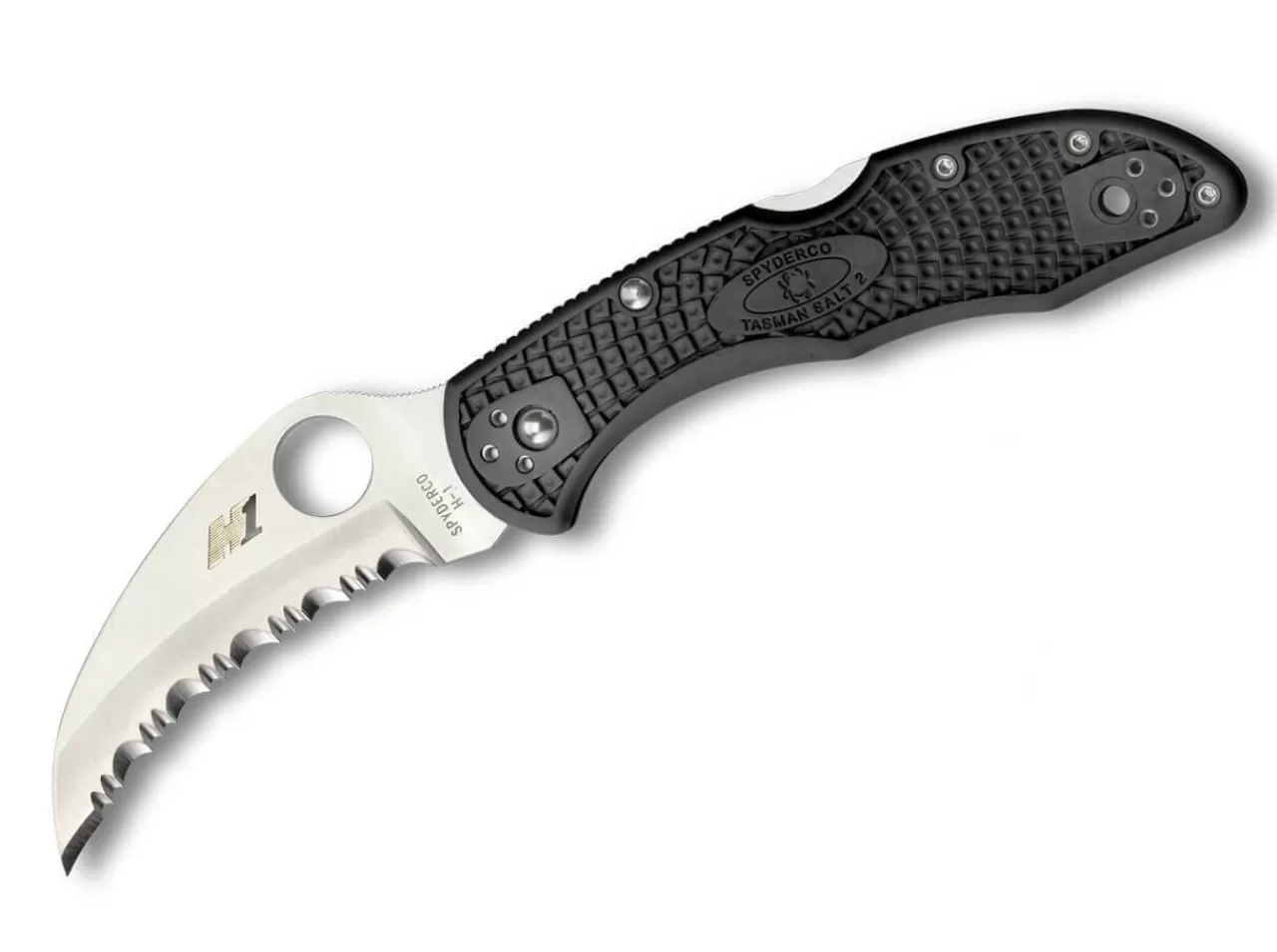 Spyderco Tasman Salt 2 Lightweight Black H1 Serrated Best