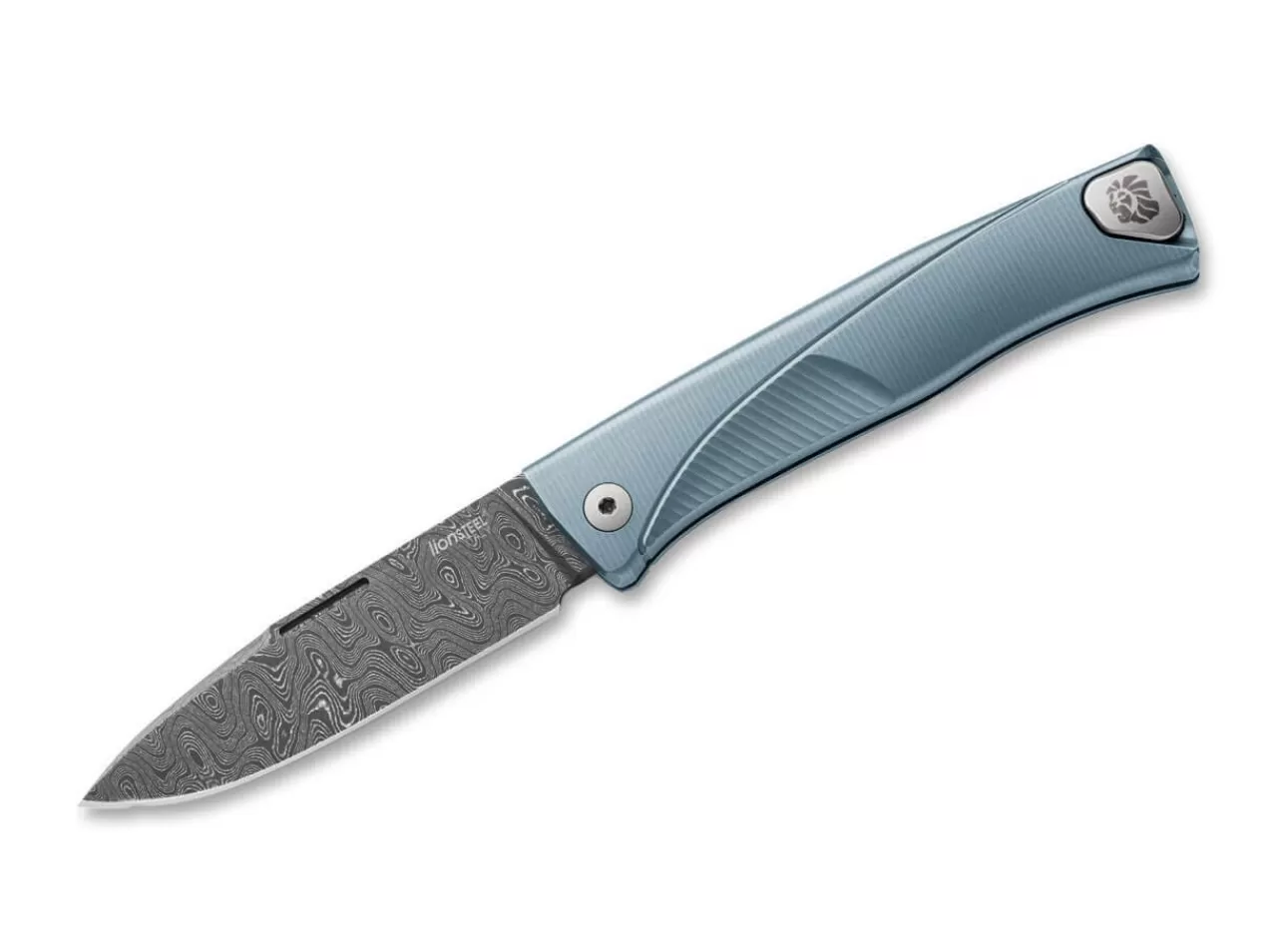 LionSteel Thrill Damascus Blue Sale