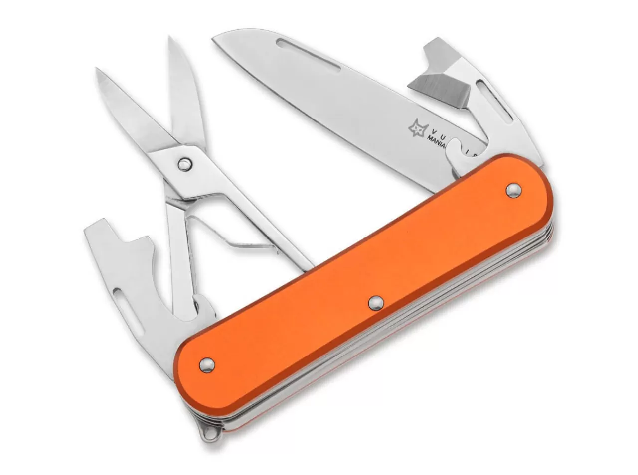 Fox Knives Vulpis 130-F4 Aluminum Orange Clearance